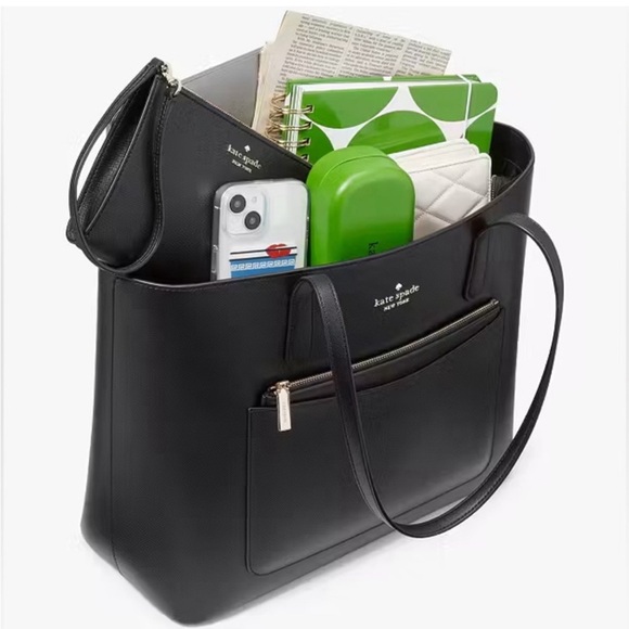 NWT Kate Spade 3 Pieces Staci Large Tote Bag with Wristlet, Pouch & Dust Bag! - Picture 4 of 7